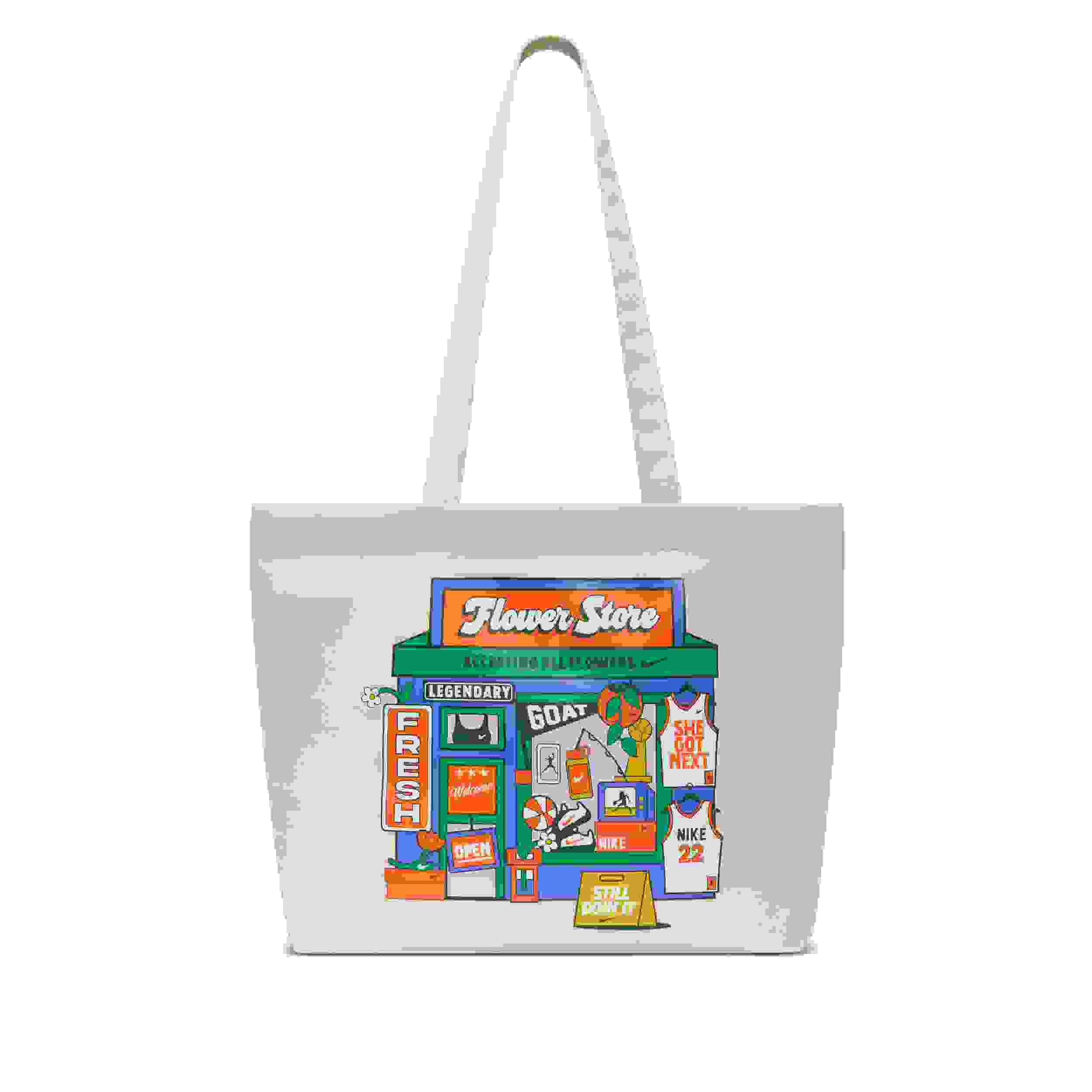 Nike Heritage Tee Graphic Oatmeal/Safety Orange/White Tote